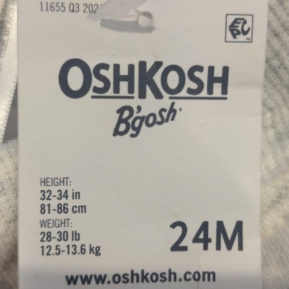 OshKosh B'Gosh Heather Gray Silver Star Print Joggers with Pockets 24 Months - Picture 5 of 5